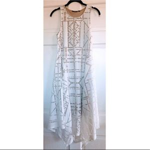 Apt. 9 White Sharkbite Burnout Maxi Dress, Size Small